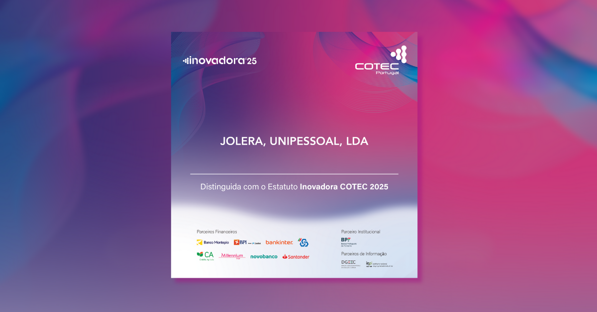 Jolera awarded COTEC Innovative Status 2025