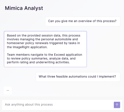 Process Intelligence conversational analysis