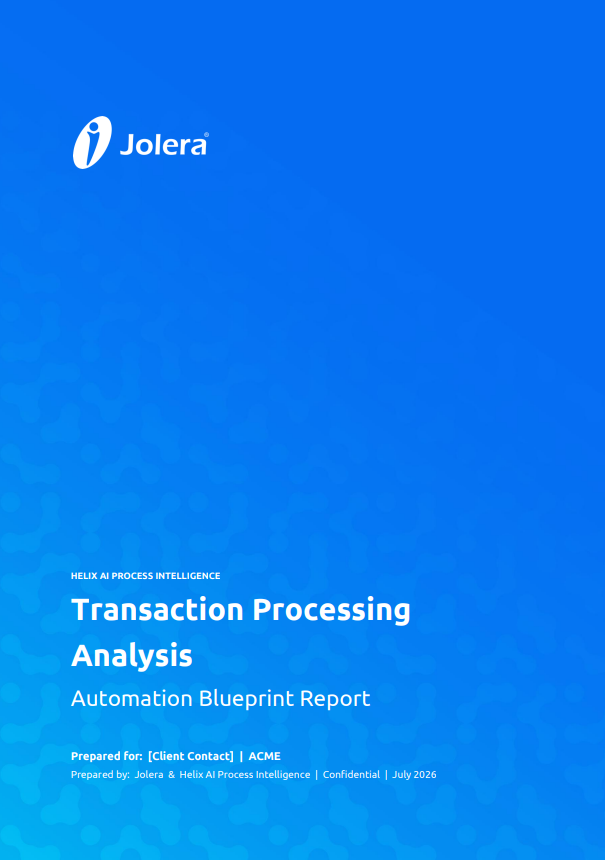Process Intelligence report cover and findings