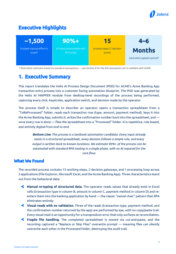 Process Intelligence effort workbook