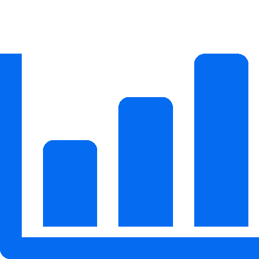 gráfico de barras ícone da bússola