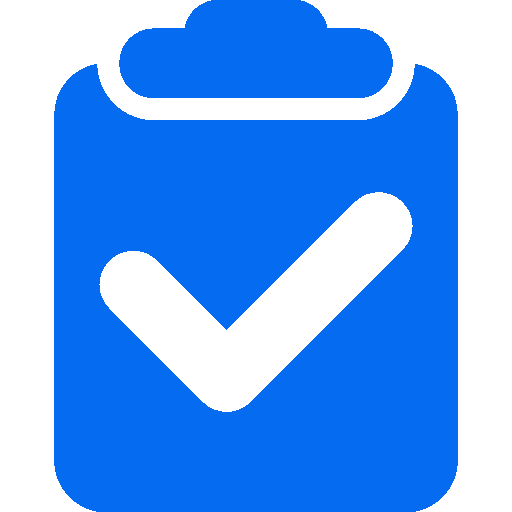 prancheta com marca de verificação azul principal ícone da bússola